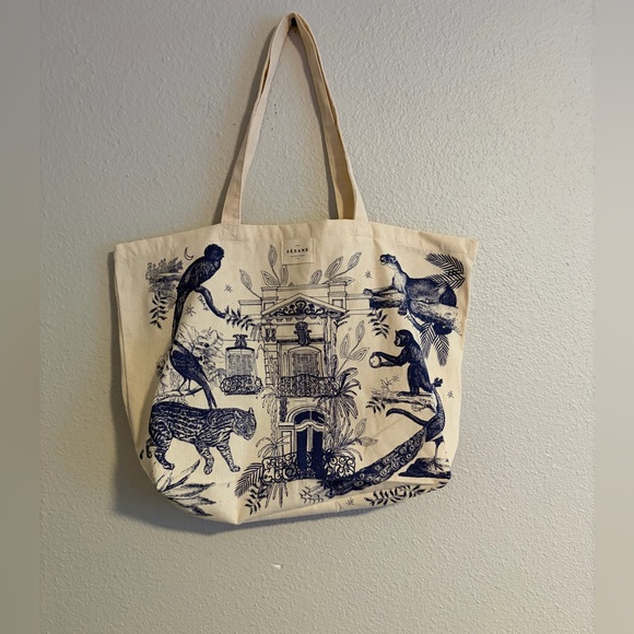Sezane Handbags - Sézane Exotic Animal and Bird Tote Bag
